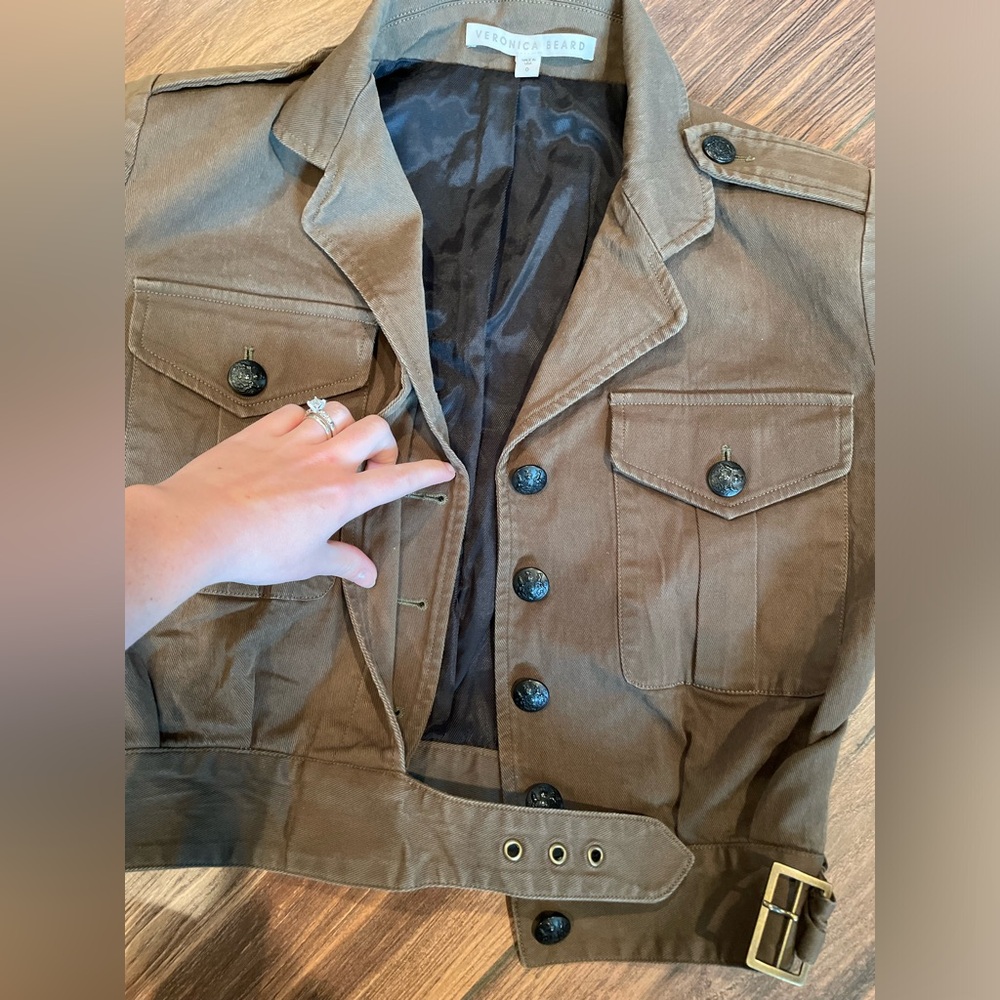 VERONICA BEARD Cropped Army Jacket NWOT